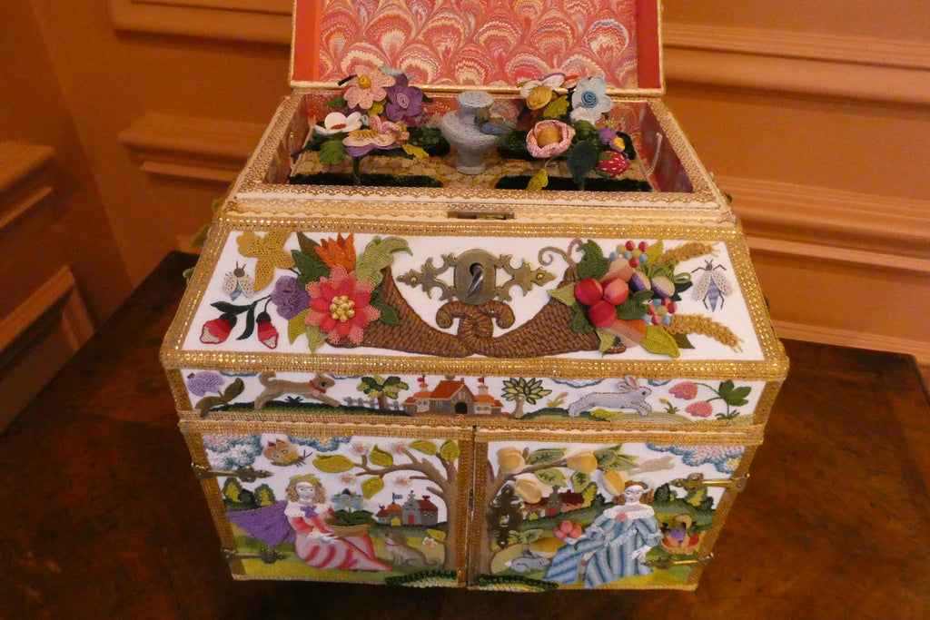 Double Casket with Four Seasons Design in Stumpwork Project Course