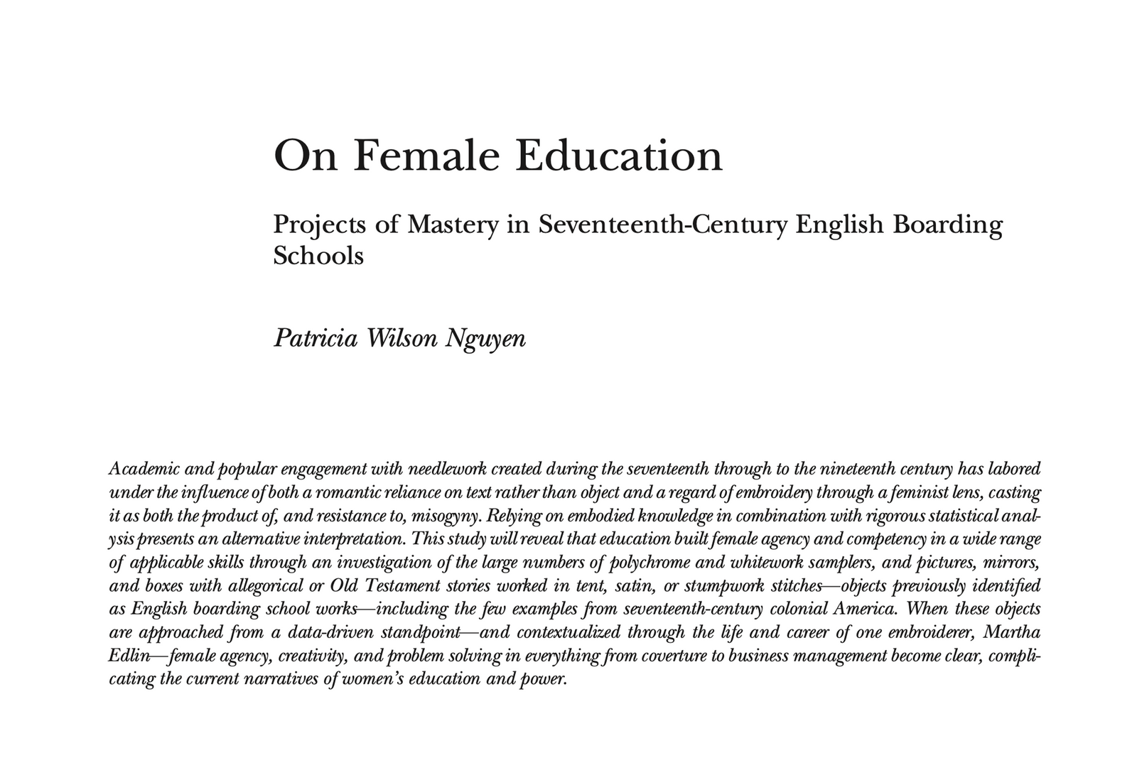 "On Female Education" Article Booklet *Free Gift*