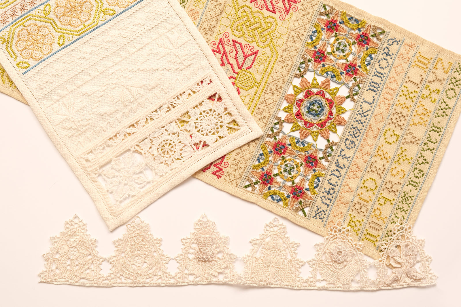 17th Century Whitework Samplers