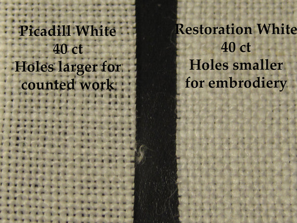 Picadill White - 40-count Linen for Counted Work